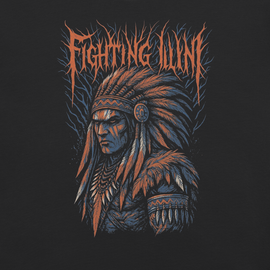 Fighting Illini "Rivals Bleed Black" Tee - Saturday Mourning Edition