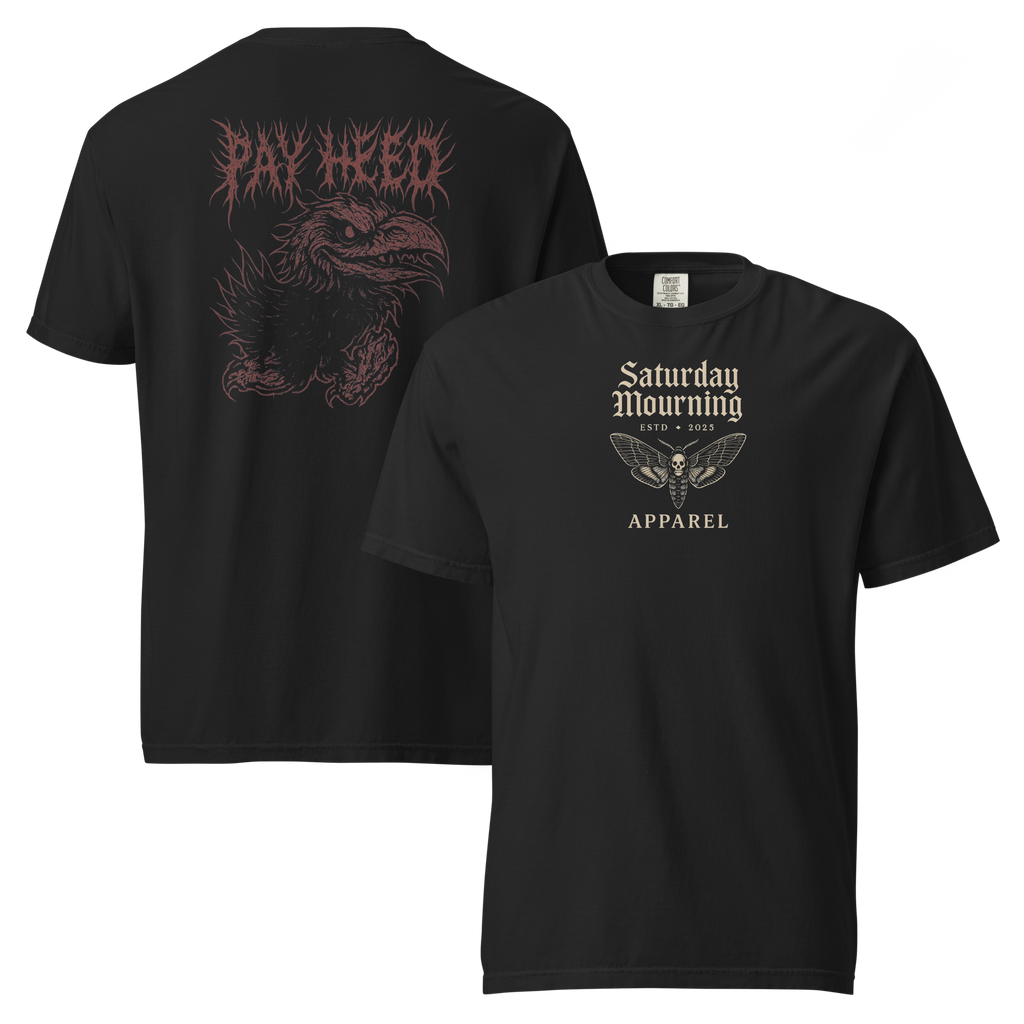 Pay Heed "Rivals Bleed Black" Tee - Saturday Mourning Edition