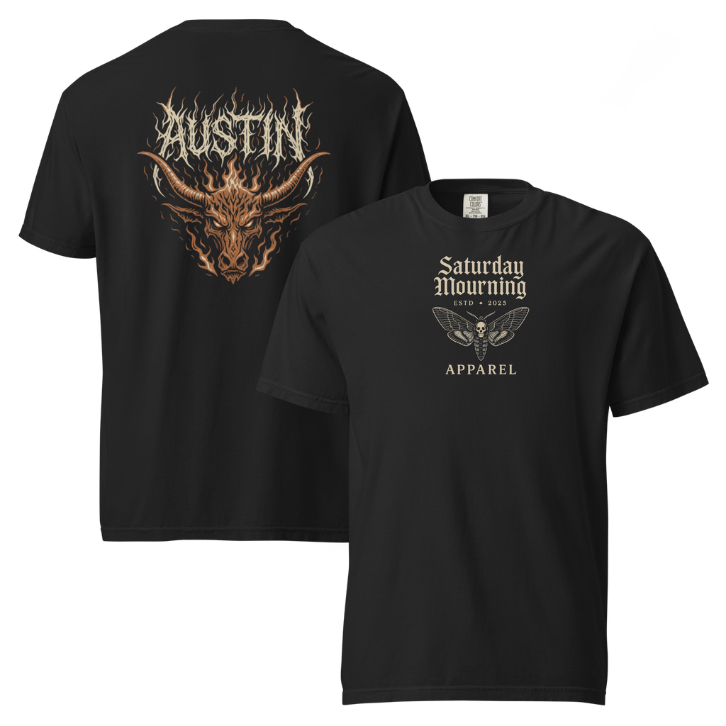 Austin "Rivals Bleed Black" Tee - Saturday Mourning Edition