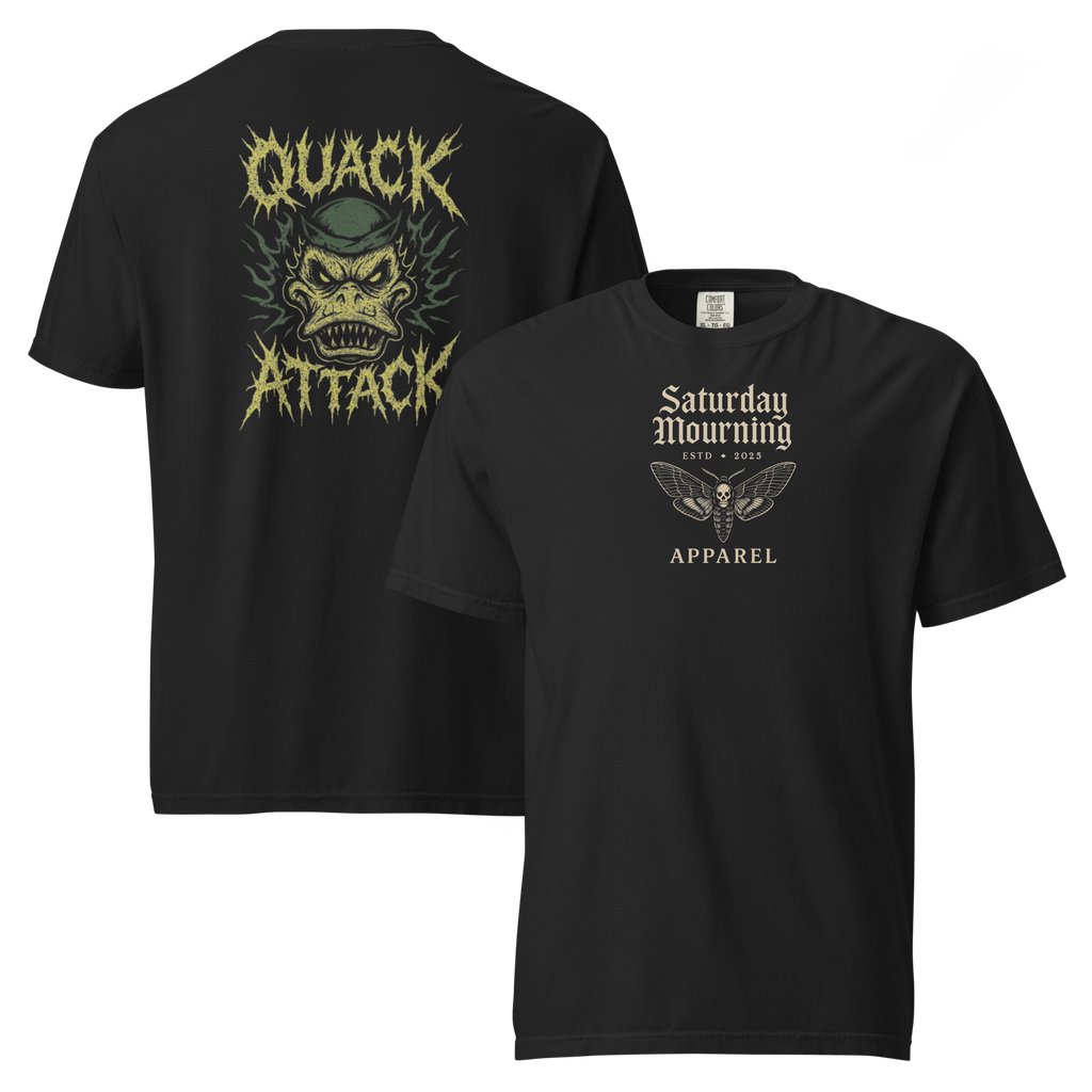 Quack Attack "Rivals Bleed Black" Tee - Saturday Mourning Edition