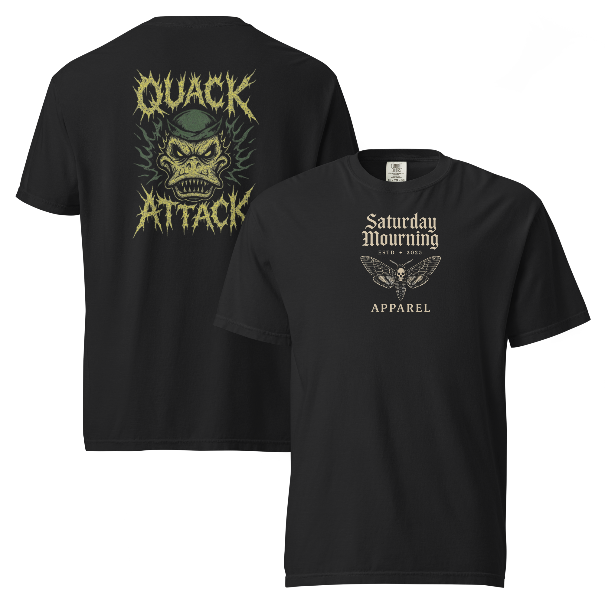 Quack Attack "Rivals Bleed Black" Tee - Saturday Mourning Edition